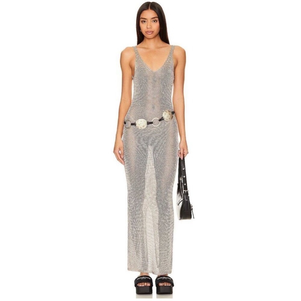 SUPERDOWN Egon Maxi Dress in Gold